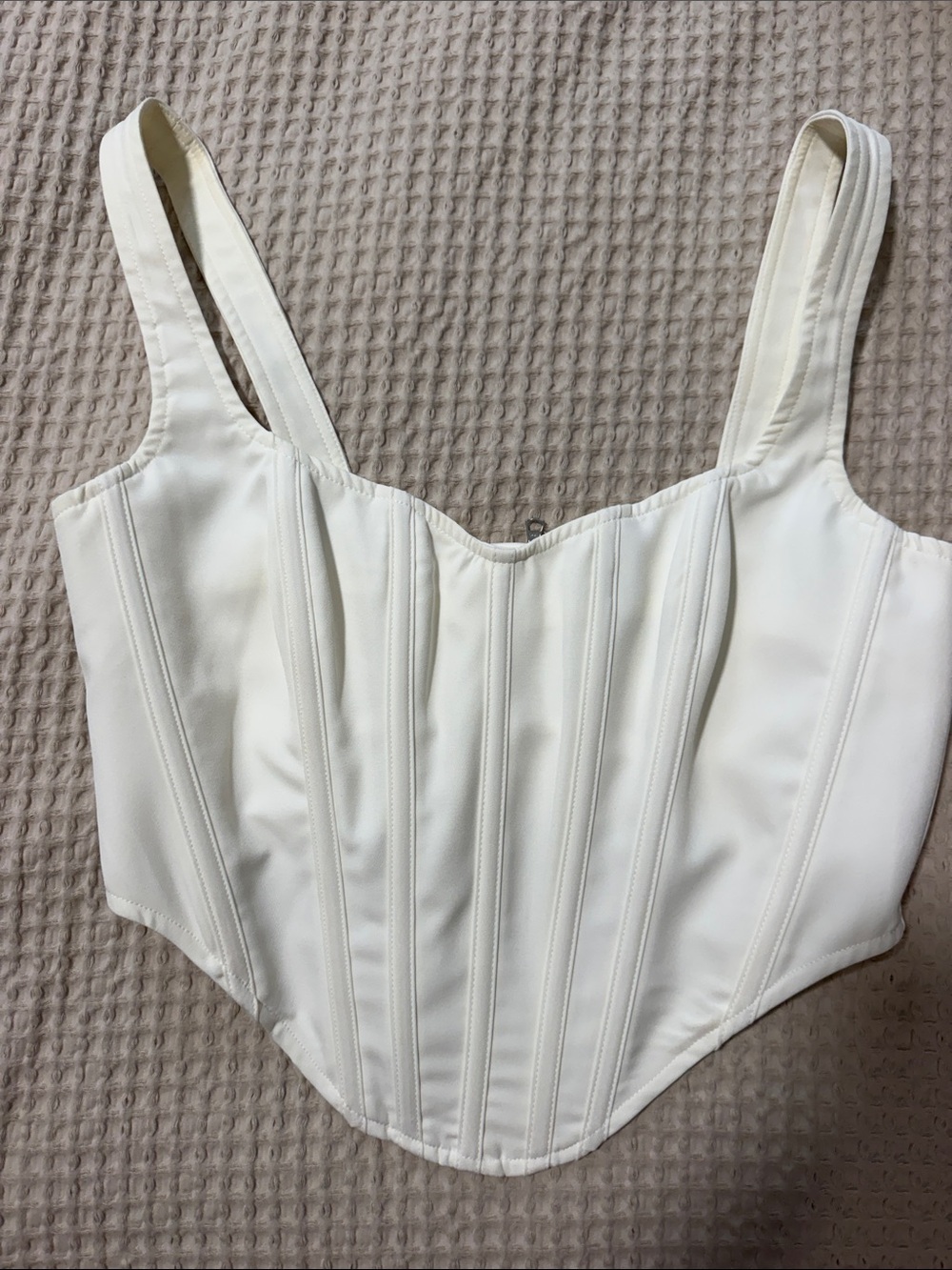 Bardot Ivory Structured Corset Top
